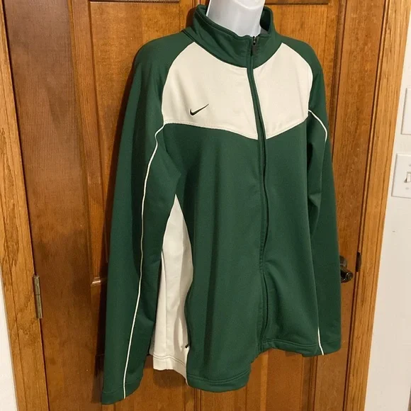 Nike Deadstock Vintage Y2K 2000s Nike Track Jacket Green Sz XXL - Picture 2 of 12